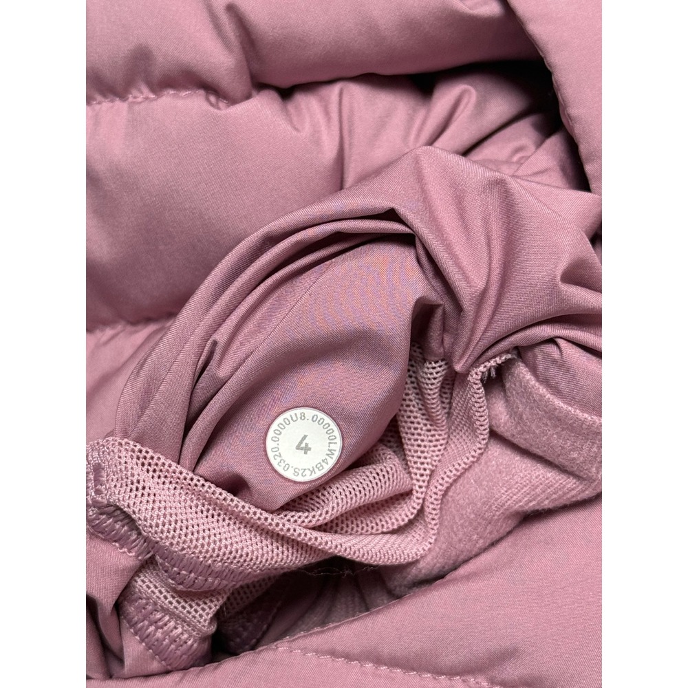 Lululemon Pack It Down Hooded Puffer Jacket Pink Taupe Women's Size 4 Full Zip - Picture 11 of 16
